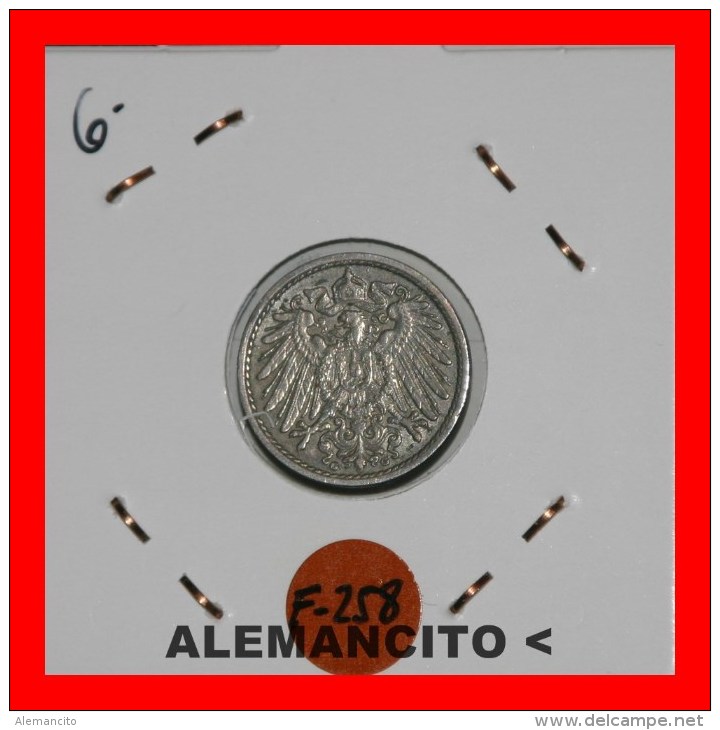 ALEMANIA - IMPERIO 5-Pfn. DEUTSCHES REICH AÑO 1907 - 5 Pfennig