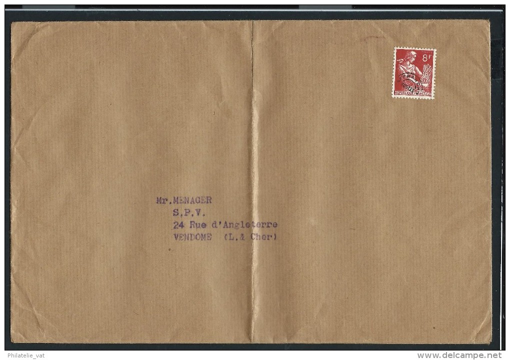 FRANCE - Préoblitéré ( Type Moissoneuse ) Sur Enveloppe Pour Vendome - Période 1954 - A Voir - Lot P11832 - 1921-1960: Période Moderne