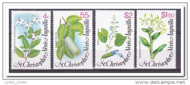St. Christopher Nevis Anguilla 1980, Postfris MNH, Flowers, Plants - St.Kitts En Nevis ( 1983-...)