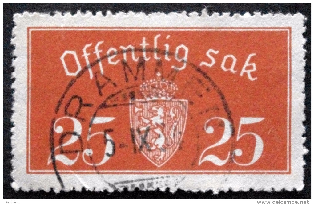 Norway 1933  Minr.15 I   35mm X19,5mm DRAMMEN 5-9-1934   ( Lot C 315 ) - Oficiales