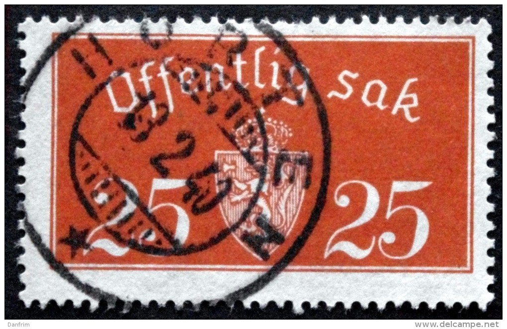 Norway 1933  Minr.15 I   35mm X19,5mm  HORTEN 13-2-1940   ( Lot C 318 ) - Dienstzegels