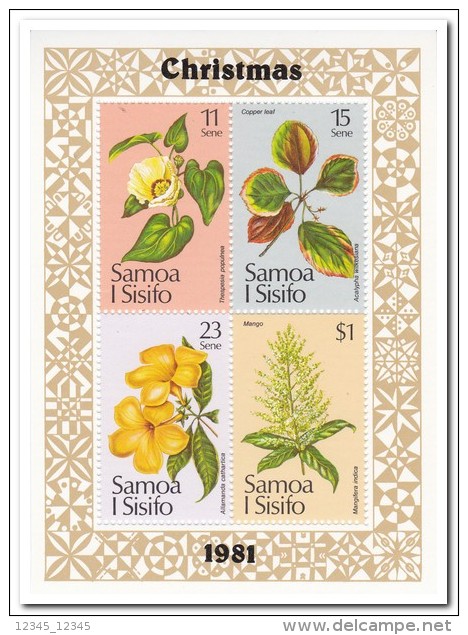 Samoa 1981, Postfris MNH, Flowers, Christmas - Samoa