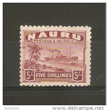 NAURU 1924 5s ROUGH SURFACED, GREYISH PAPER SG 38A LIGHTLY MOUNTED MINT Cat £50 - Nauru