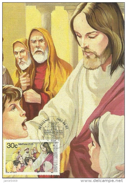 South Africa-Bophuthatswana 1985 Easter, Mathew 21;15, Maximum Card - Bophuthatswana