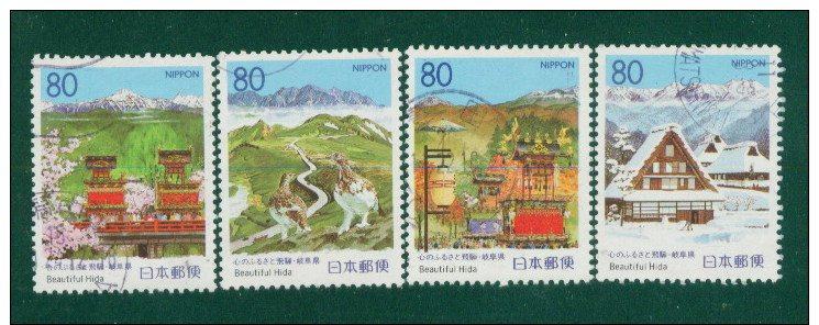 Gifu [Hida Takayama - Seasons] 1995 R170--173] Letter Pin 4 Full - Gebruikt