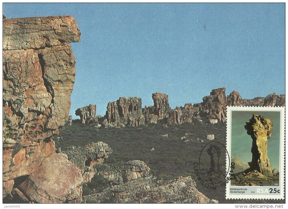 South Africa 1986 Pearl Mountain, Jurodis Viridipes, Maximum Card - Other & Unclassified