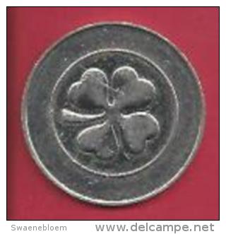 Jeton.- Klaver. Klavervier. Klaver Vier. Klavertjevier. 2 Scans - Souvenir-Medaille (elongated Coins)