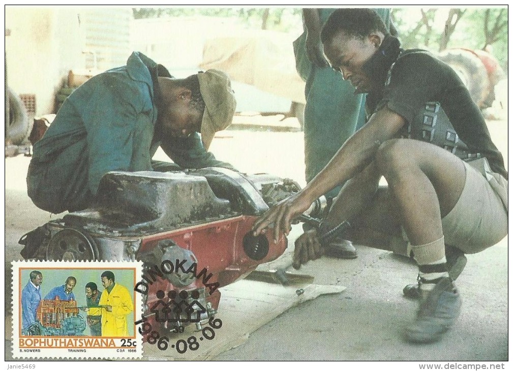South Africa-Bophuthatswana 1986 Temisano Development, Vocational Training, Maximum Card - Bophuthatswana