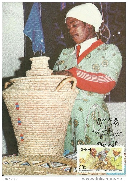 South Africa-Ciskei Small Business, Basketry, Maximum Card - Ciskei