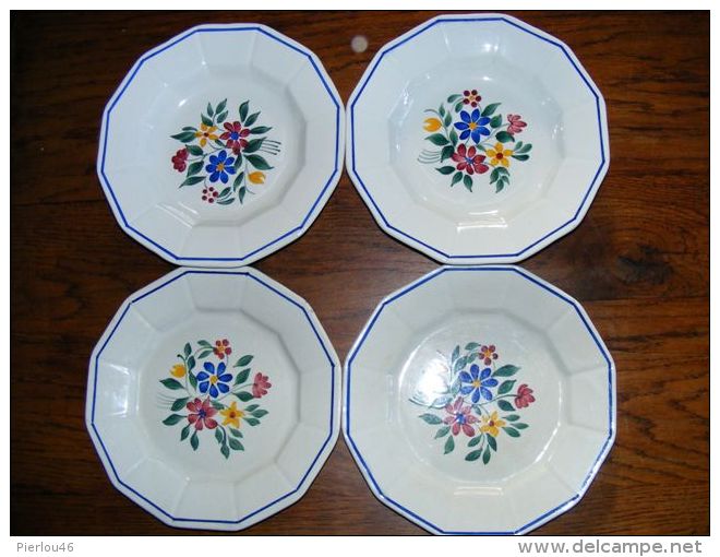 ASSIETTES DECORATIVES LUNEVILLE BOUQUET LORRAIN - Lunéville (FRA)