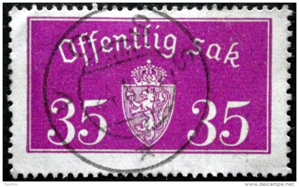 Norway 1934  Minr.17 II   34mm X18,5mm    VOSS  (  Lot  C 343 ) - Service