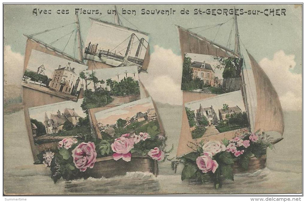 Avec  Ces  Fleurs,  Un  Bon  Souvenir  De  SAINT-GEORGES-sur-CHER  /  Multivues - Autres & Non Classés