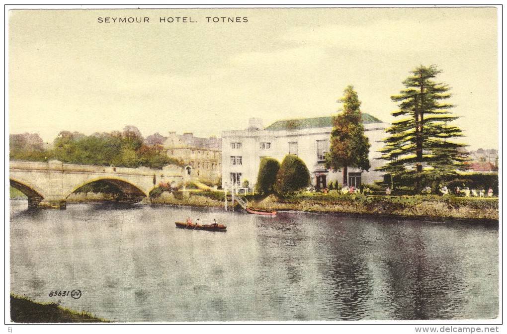 Seymour Hotel, Totnes Early Colour Postcard By Valentine´s No 89631JV - Unused - Other & Unclassified