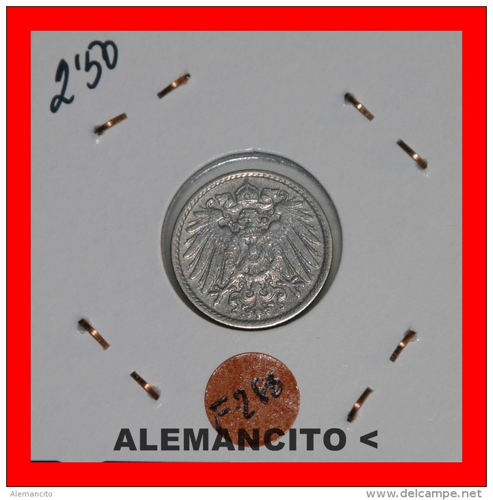 ALEMANIA - IMPERIO 5-Pfn. DEUTSCHES REICH AÑO 1912 - 5 Pfennig