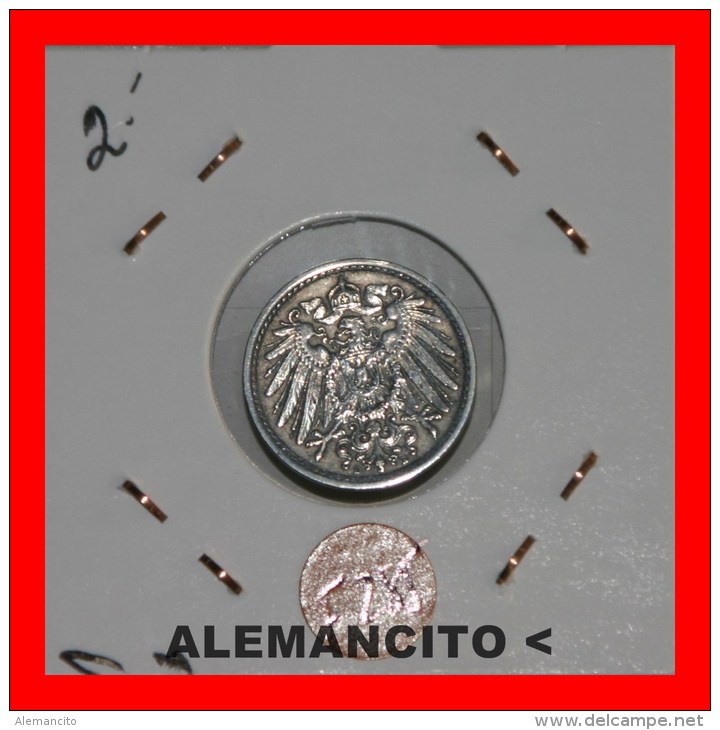 ALEMANIA - IMPERIO 5-Pfn. DEUTSCHES REICH AÑO 1913 - 5 Pfennig