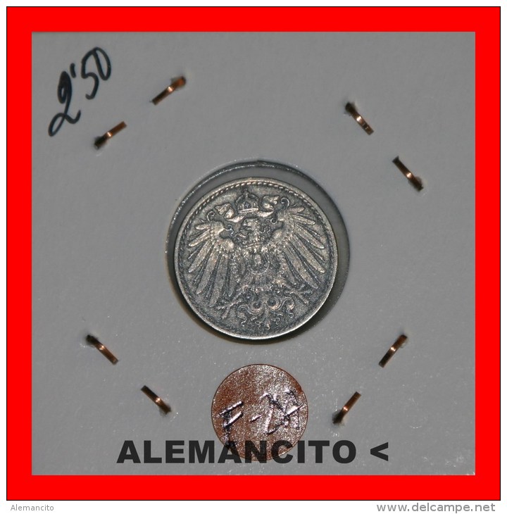 ALEMANIA - IMPERIO 5-Pfn. DEUTSCHES REICH AÑO 1914 - 5 Pfennig