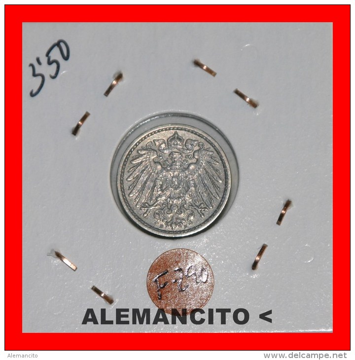 ALEMANIA - IMPERIO 5-Pfn. DEUTSCHES REICH AÑO 1914 - 5 Pfennig