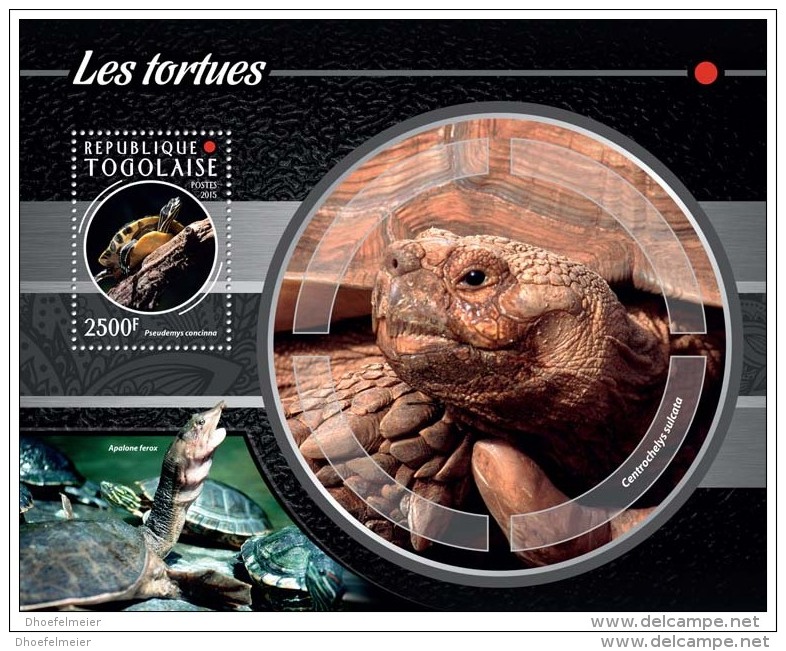 TOGO 2015 ** S/S Turtles Schildkröten Tortues - OFFICIAL ISSUE - F1526 - Tortugas