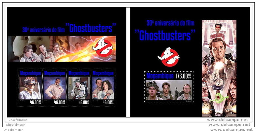 MOZAMBIQUE 2014 ** M/S + S/S Movie Film Ghostbusters A1449 - Cinema