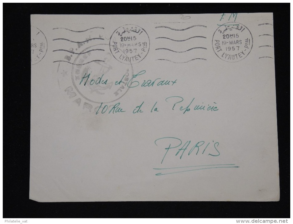 FRANCE - Enveloppe De Fort Lyautey En 1957 Pour Paris - A Voir - Lot P11864 - Cachets Militaires A Partir De 1900 (hors Guerres)