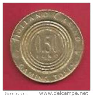 Jeton.- Holland Casino Gaming Toxen. € 0,50. 2002. 2 Scans - Souvenirmunten (elongated Coins)