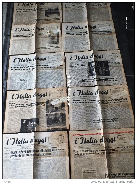 LOTTO DI 10 NUMERI DEL GIORNALE:"ITALIA OGGI"DEL 1955-GIORNALE DEI COMBATTENTI E DEI REDUCI--VEDI SCAN-BEN CONSERVATI - Altri & Non Classificati