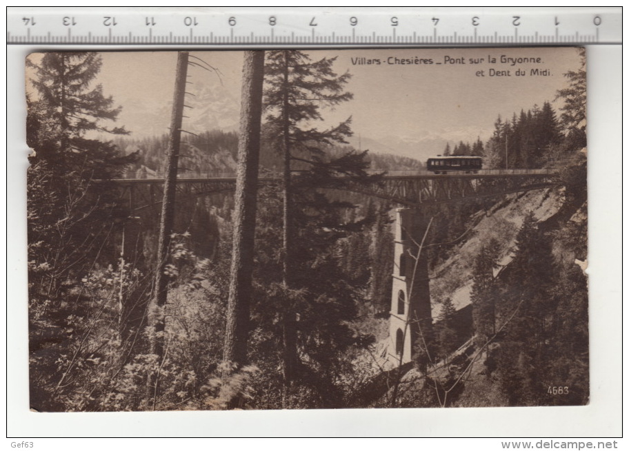 Villars-Chesières - Pont Sur La Gryonne Et Dent Du Midi (1932) - Ouvrages D'Art