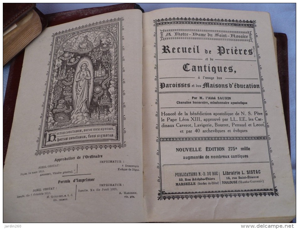 Livre " Recueil De Prières Et De Cantiques" Par L'abbé Saurin - Christianisme