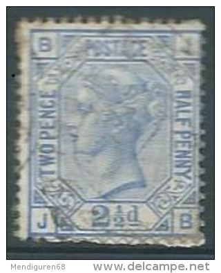 GROSBRITANNIEN GRANDE BRETAGNE GB 1855-84 QUEEN VICTORIA USED 2½D. BLUE PLATE 17 SG 142 MI 51 YT 57 SC 68 - Andere & Zonder Classificatie