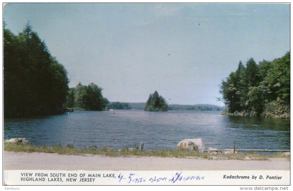 USA - New Jersey - Highland Lakes, Vernon, Sussex County, Off Route 23  - View From South End Of Main Lake 1954 - Welt