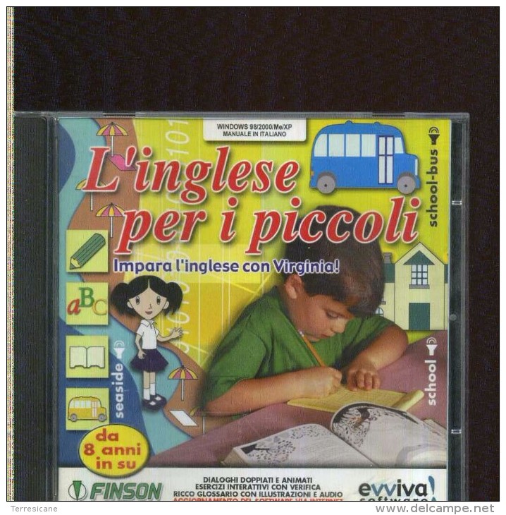 X CD L'INGLESE PER I PICCOLI FINSON DA 8 ANNI IN SU WIN 98 XP - CD