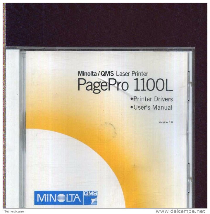 CD PAGEPRO 1100L MINOLTA QMS LASER PRINTER DRIVERS USER'S MANUAL MINOLTA - CD