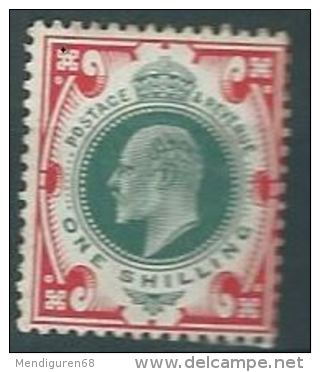 GB 1902-10  KING EDWARD VII MNH  1 SH- DULL GREEN & SCARLET SG 259, MI 114A, IV 117A, SC 138A - Nuevos