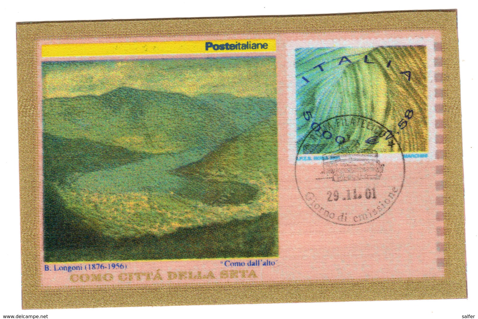 Italia - 2001 Busta Lettera "Como Città Della Seta" &euro; 2,58  Annullo 1° Giorno - Interi Postali