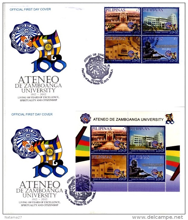 Filippine Philippines Philippinen Pilipinas 2012 Ateneo Zamboanga University 2 FDC (see Photo) - Philippines