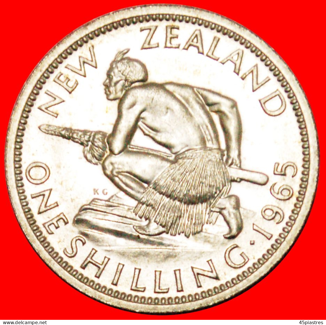 + MAORI AT WAR: NEW ZEALAND &#9733; SHILLING 1965! BU! LOW START&#9733; NO RESERVE - Nouvelle-Zélande