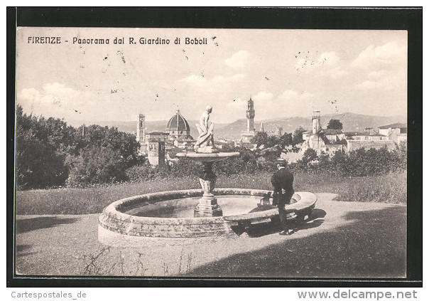 Cartolina Firenze, Panorama Dal R. Giardino Di Boboli - Firenze