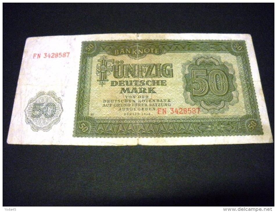 ALLEMAGNE 50 Deutsche Mark 1948, Pick 14 B , GERMANY RDA DEMOCRATIC REPUBLIC - 50 Deutsche Mark