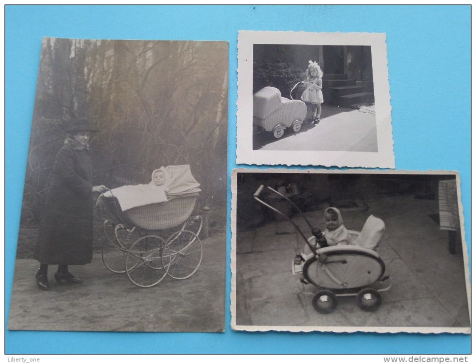 Kinderwagens Voiture D'Enfant Poussette / Te Identificeren ( 3 Stuks ) Anno 19?? ( Zie Foto´s Voor Details ) ! - Objects