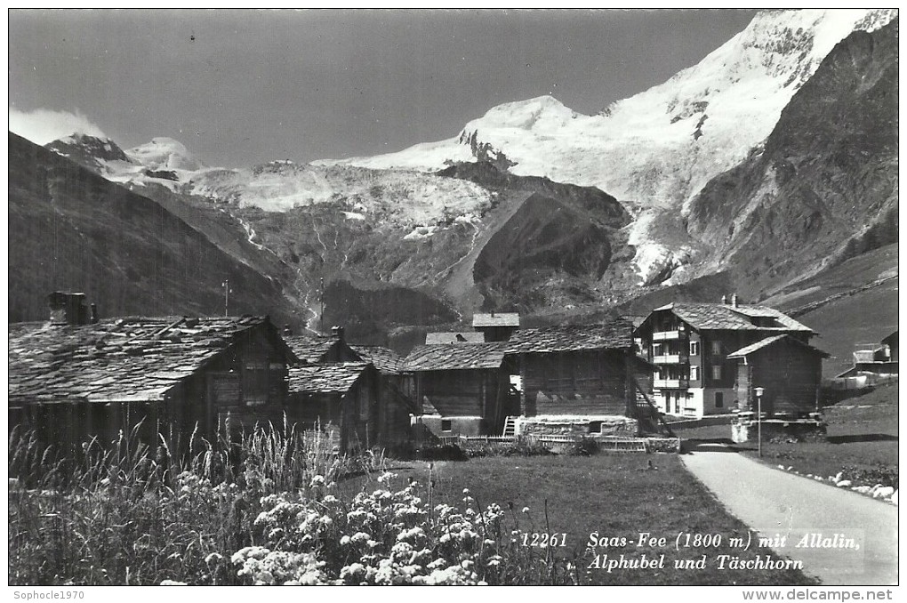 SUISSE - SCHWEIZ - SVIZZERA - SWITZERLAND - VALAIS - CPSM PF NB -Mit  Allalin Alphubel Und Täschorn - Täsch