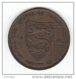 JERSEY - VICTORIA - 1/24 - SHILLING - 1888 . - Jersey