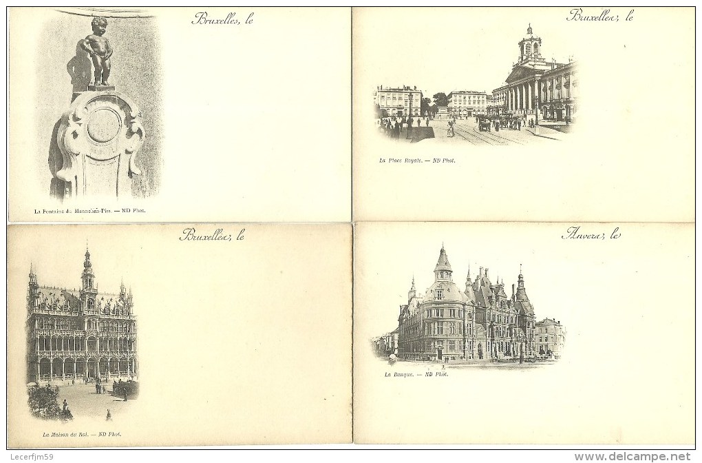 BRUXELLES LOT DE 5 CARTES POSTALES - Loten, Series, Verzamelingen