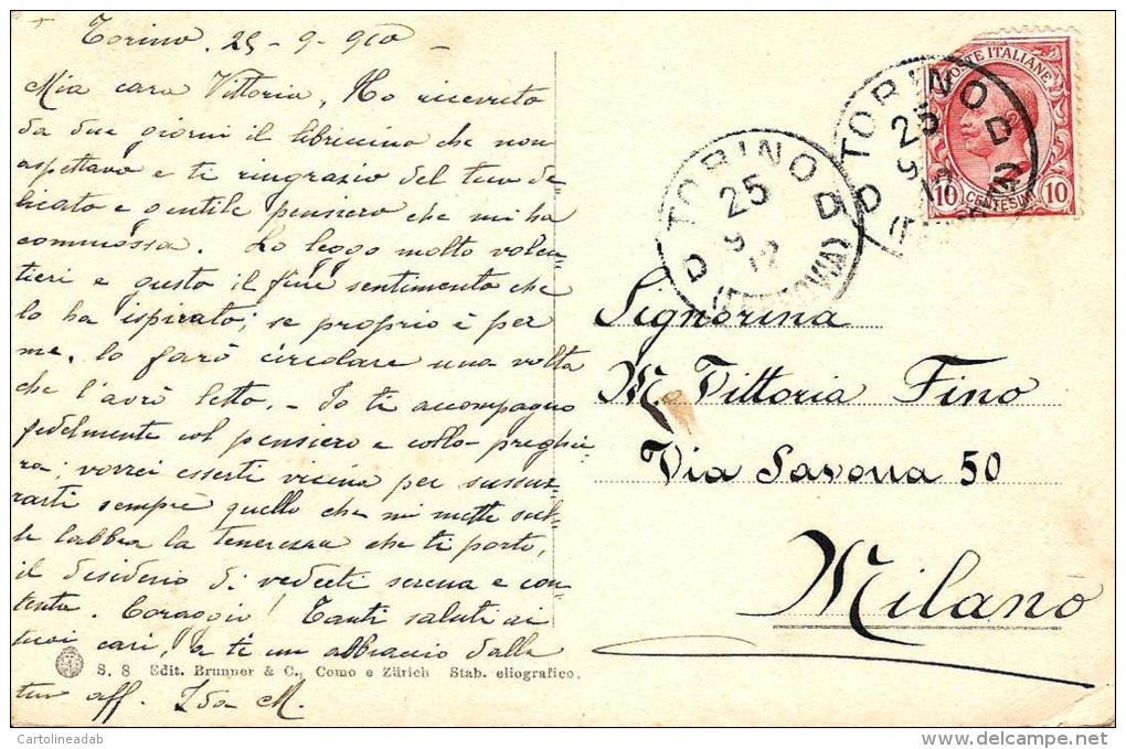 [DC4245] CARTOLINA -UOMO SU PONTE IN LEGNO - FIUME - TIMBRO TORINO - Viaggiata 1910 - Old Postcard - A Identifier