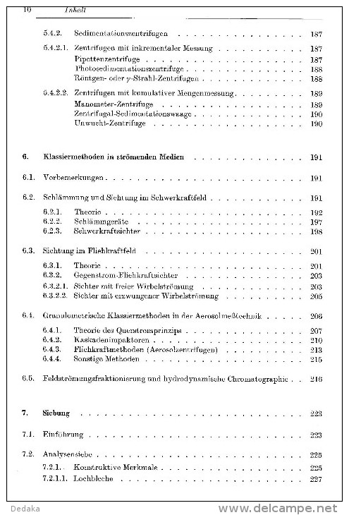 Bernhardt. Granulometrie. Klassier-und Sedimentations-methoden.