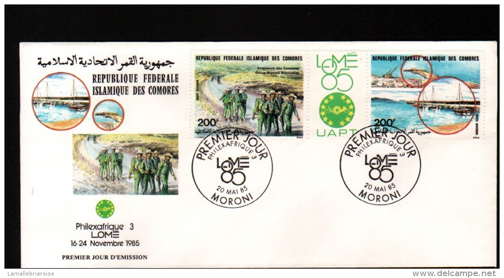 COMORES,1985, PHILEXAFRIQUE III,. INTERNATIONAL PHILATELIC EXHIBITION - Comores (1975-...)