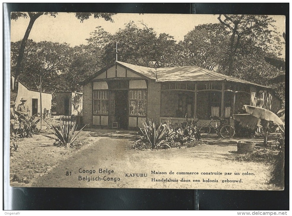 Carte Obl. N°62; Vue: 81.Kafubu; Maison De Commerce Construite Par Un Colon; Obl  Pour Roux - Entiers Postaux