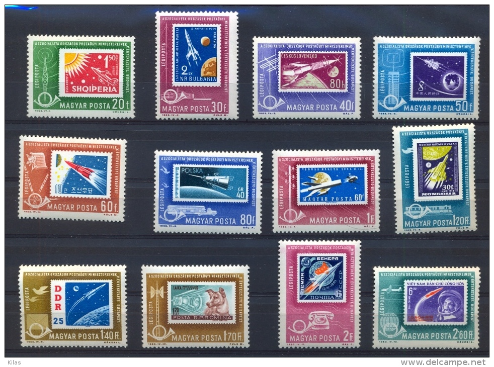 HUNGARY,1963 "Space" Postal Conference - Europe
