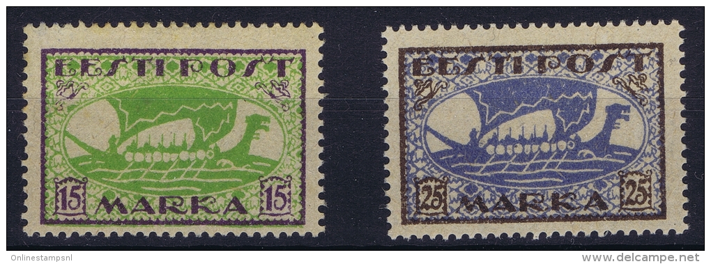 ESTLAND/ESTONIA: Mi Nr 23 A + 24 A MH/*, Avec  Charnière , Mit Falz, - Estonie