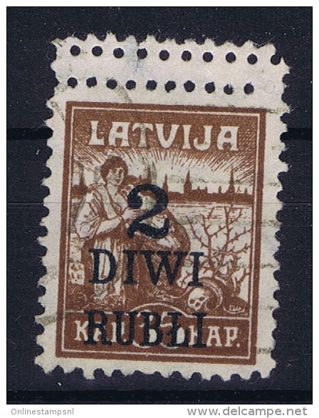 LATVIA/LETTLAND Mi Nr59 With Double Perforation Gestempelt/used/ Obl. - Letonia