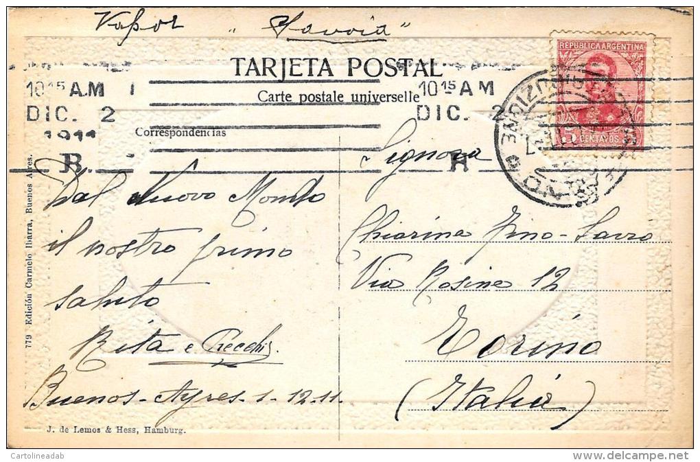 [DC4261] CARTOLINA - ARGENTINA - BUOENOS AIRES PASEO COLON - ANIMATA IN RILIEVO - Viaggiata - Old Postcard - Argentina